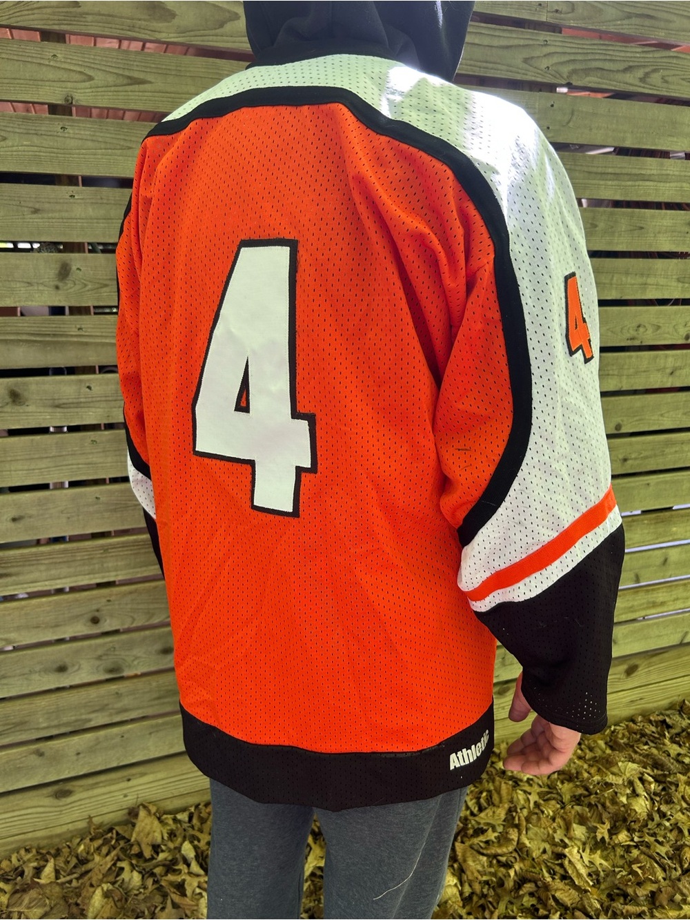 Vintage Abercrombie & Fitch Orange Mesh Hockey Jersey - Picture 12 of 16